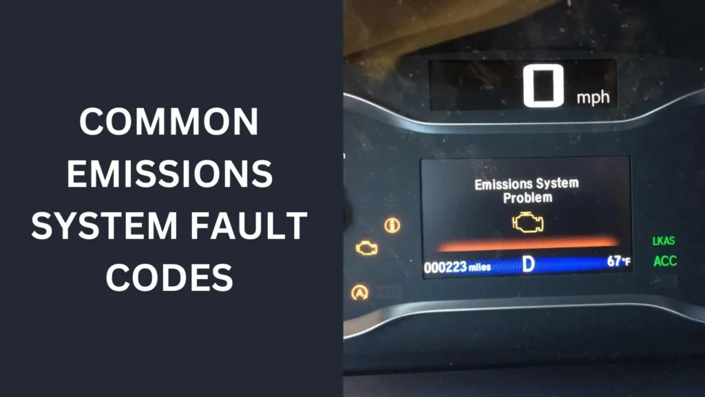 Common Emissions System Fault Codes